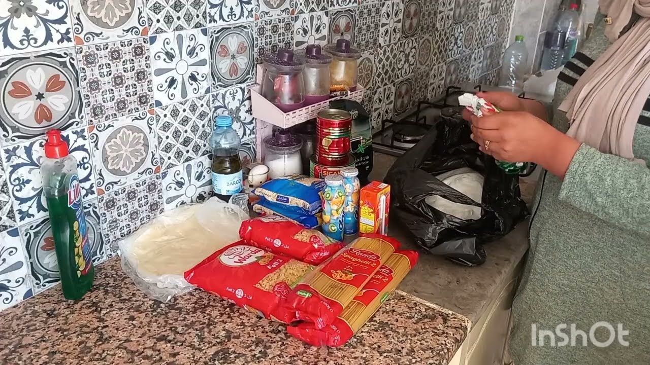 دبارة اليوم التاسع من رمضان🌙  وصفة مقرونة محشية بحشوة اقتصادية🫔  جونا انا و حماتي فالكوجينة😍 