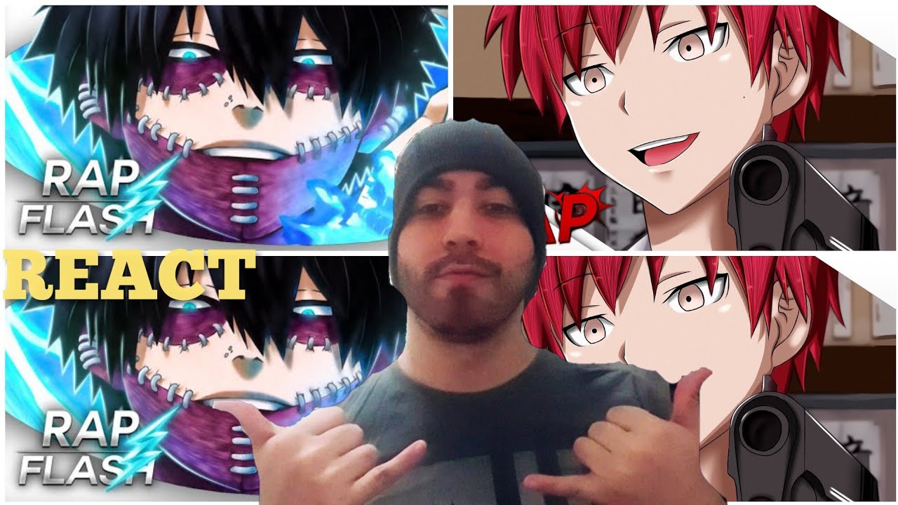 (2 EM 1)REACT - RAP DO DABI (FLASH BEATS) E RAP DO KARMA - ASSASSINATION OF CLASSROOM (STING RAPS)