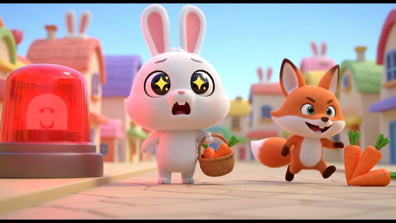 Naughty Fox Stole Rabbit’s Carrots! 🦊🥕 Emergency in Bunny Town! 🚨 | Rabbit Rescue Story for Kids