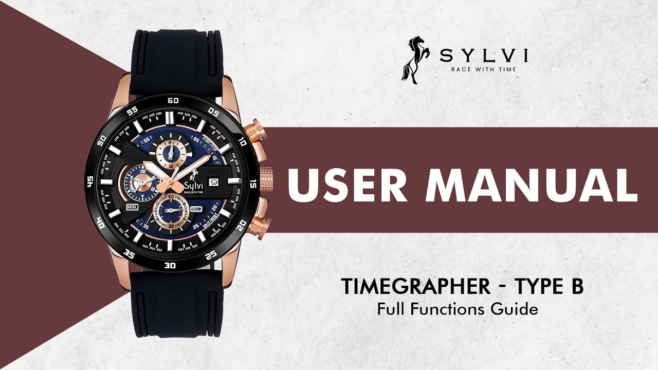 Руководство пользователя SYLVI Timegrapher Type B⌚ | Как пользоваться часами-хронографом❓ Пошагов...