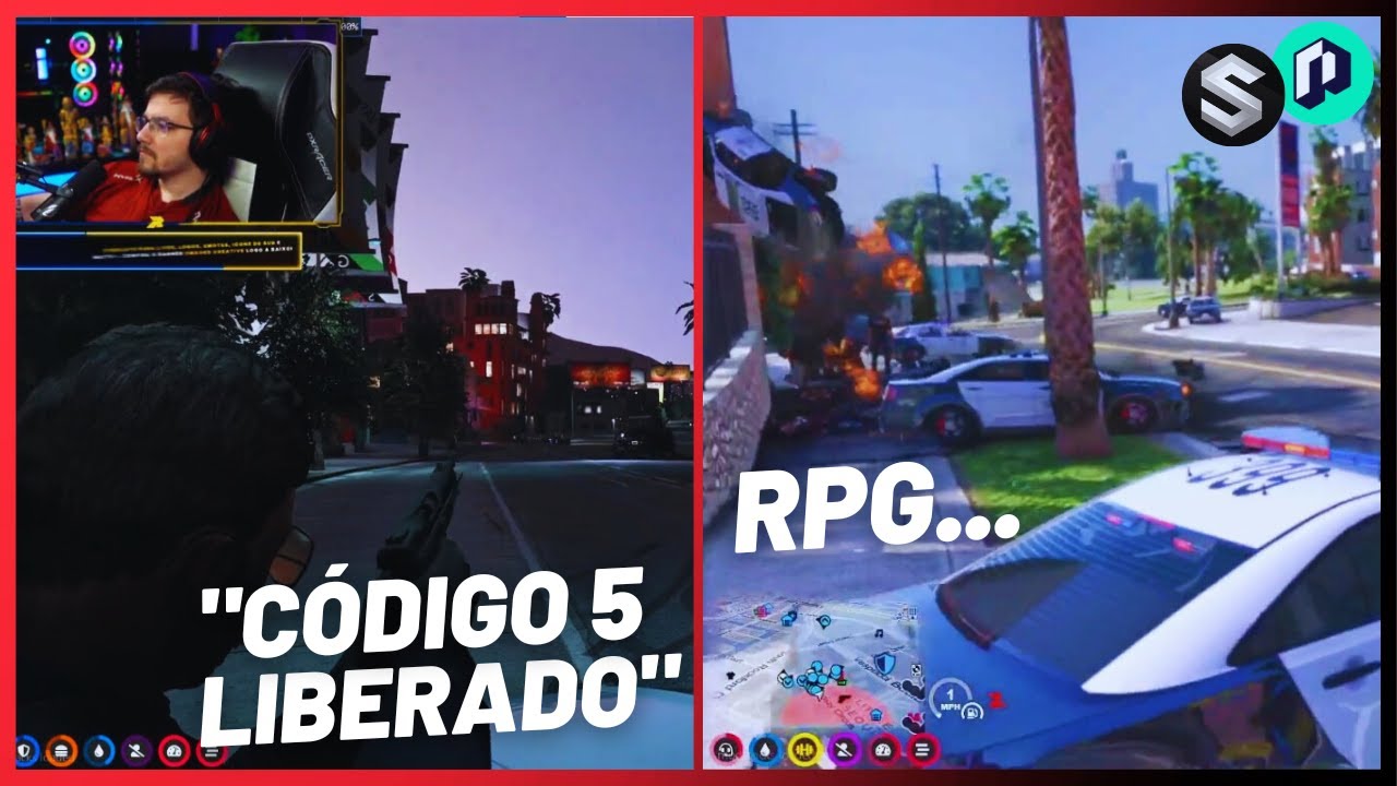 POLÍCIA É RECEBIDA COM RPG, RUBINI LIBERA CÓDIGO 5 - CLIPS ENGRAÇADOS | GTA RP