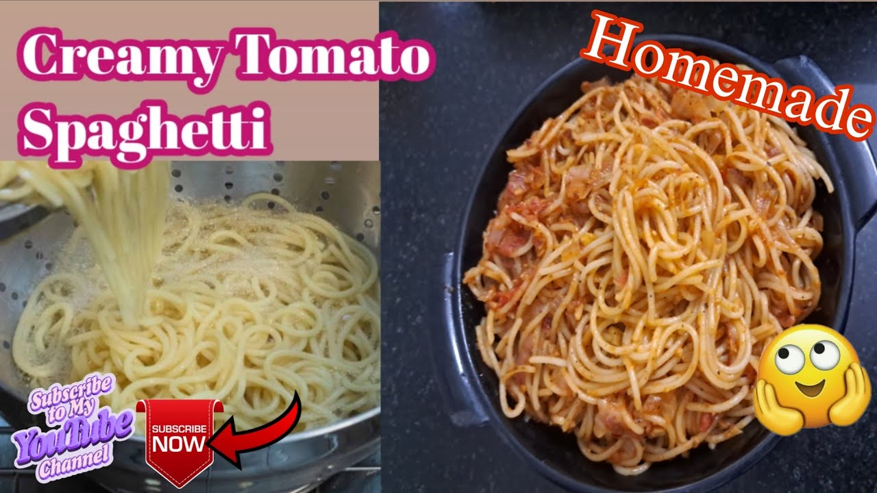 Tomato Spaghetti Pasta Recipe || Basic Tomato Spaghetti || Tomato Spaghetti 👌😋 