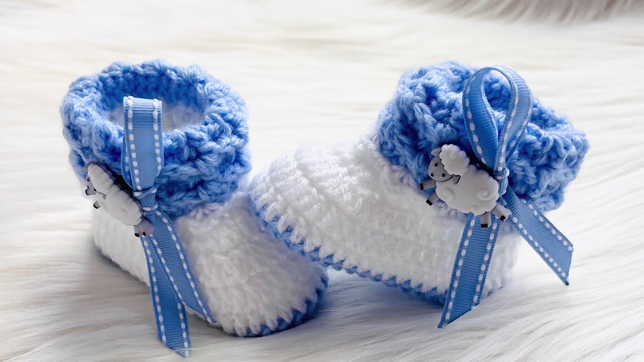 Te Encantaran 💕 Zapatos, Escarpines, Botitas para bebé a crochet Conjunto Leo Gotas de Nieve