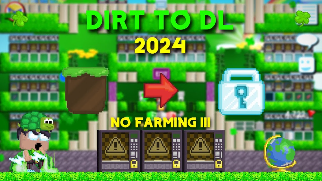 DIRT TO DL IN 1 DAY Growtopia 2024 [EASY TUTORIAL] In 1 Video | GROWTOPIA