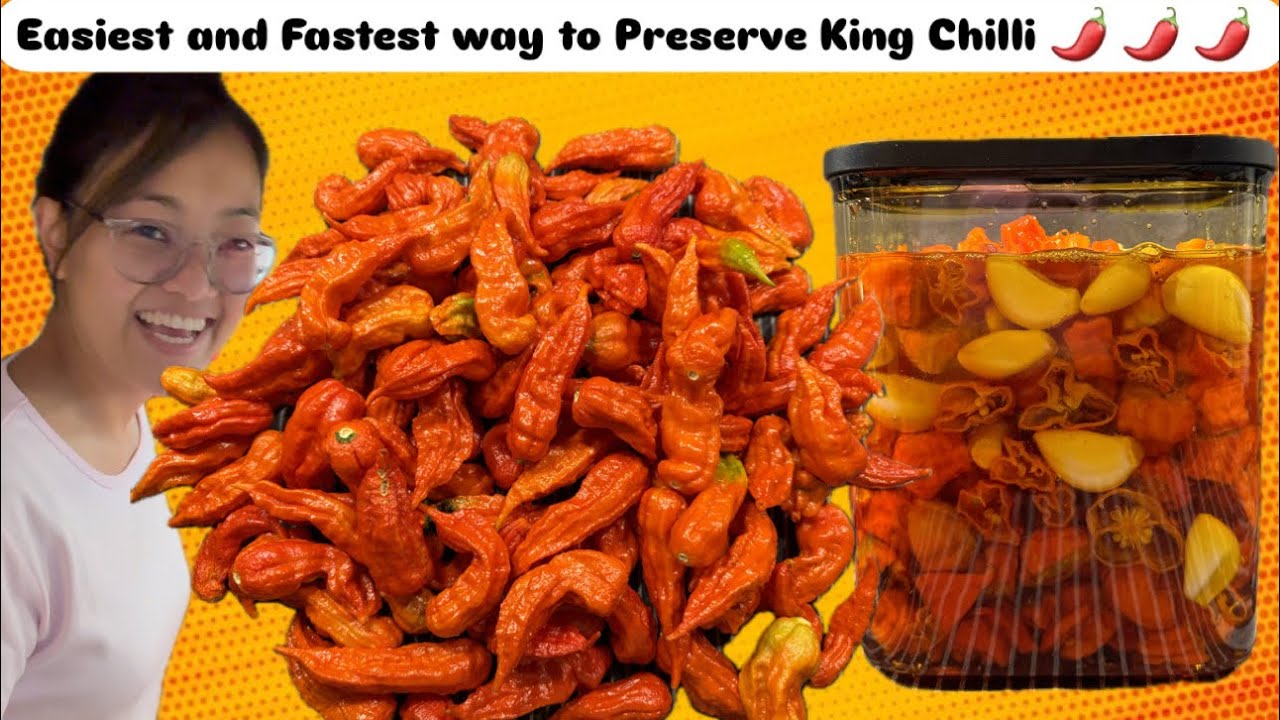 Easiest and Fastest way to Preserve King chillies 🔥