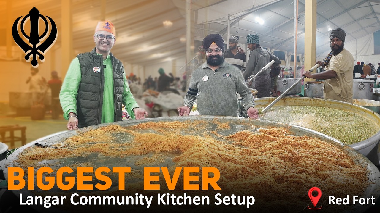 Biggest Ever Langar Community Kitchen Setup @Red Fort l 350th Anniversary of Sri Guru Tegh Bahadurji