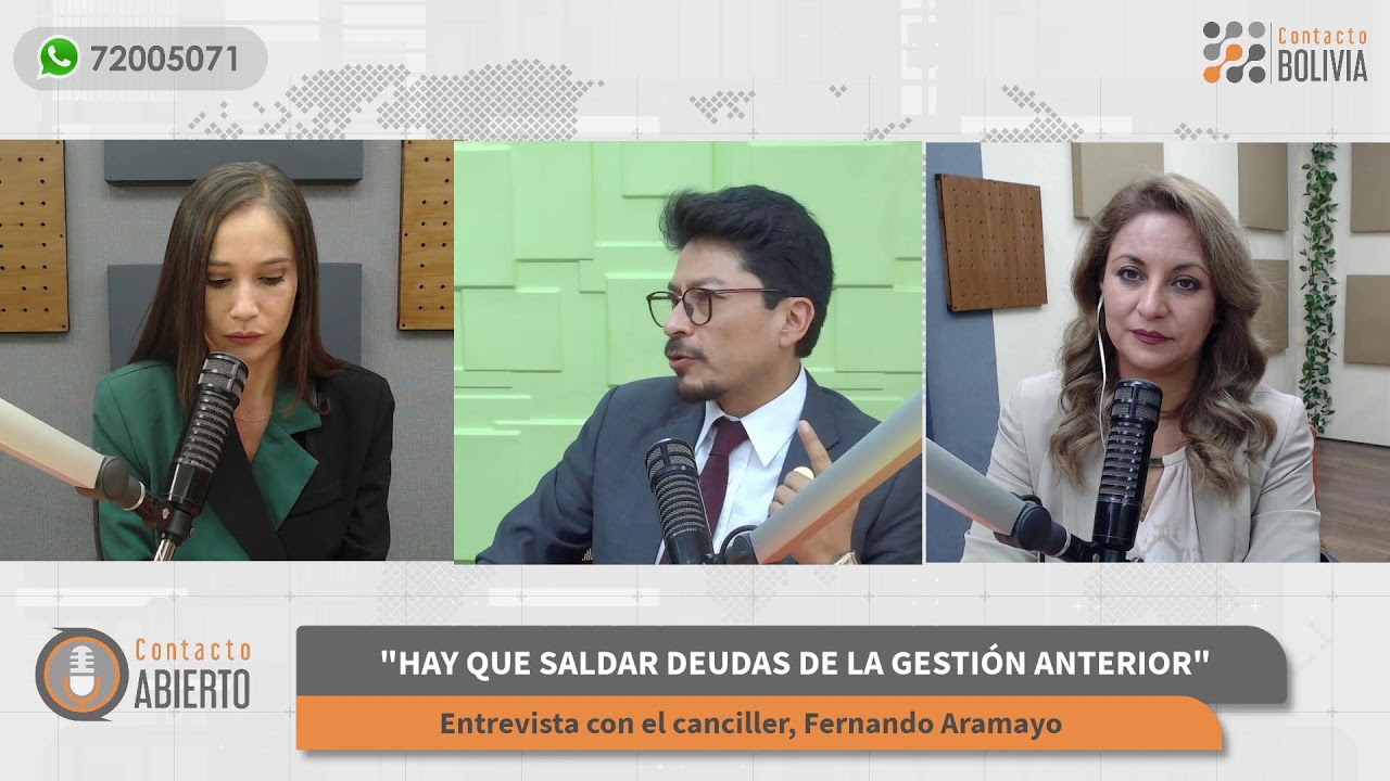 #EnVivo El Canciller Fernando Aramayo en Contacto Abierto.