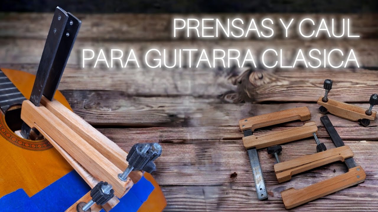 Prensas y Caul para Puente de Guitarra Clásica. Guitar Bridge Clamps. Herramientas para Luthier