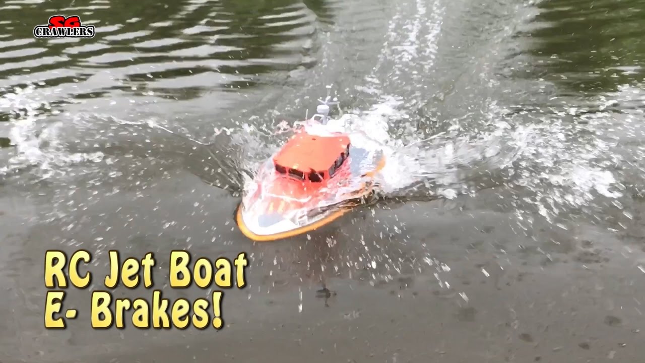 RC scale boat with jet propulsion and reverse buckets