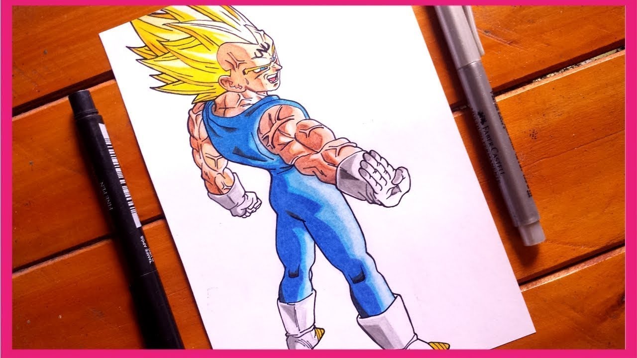 CÓMO DIBUJAR el majin VEGETA ssj 2 🔥