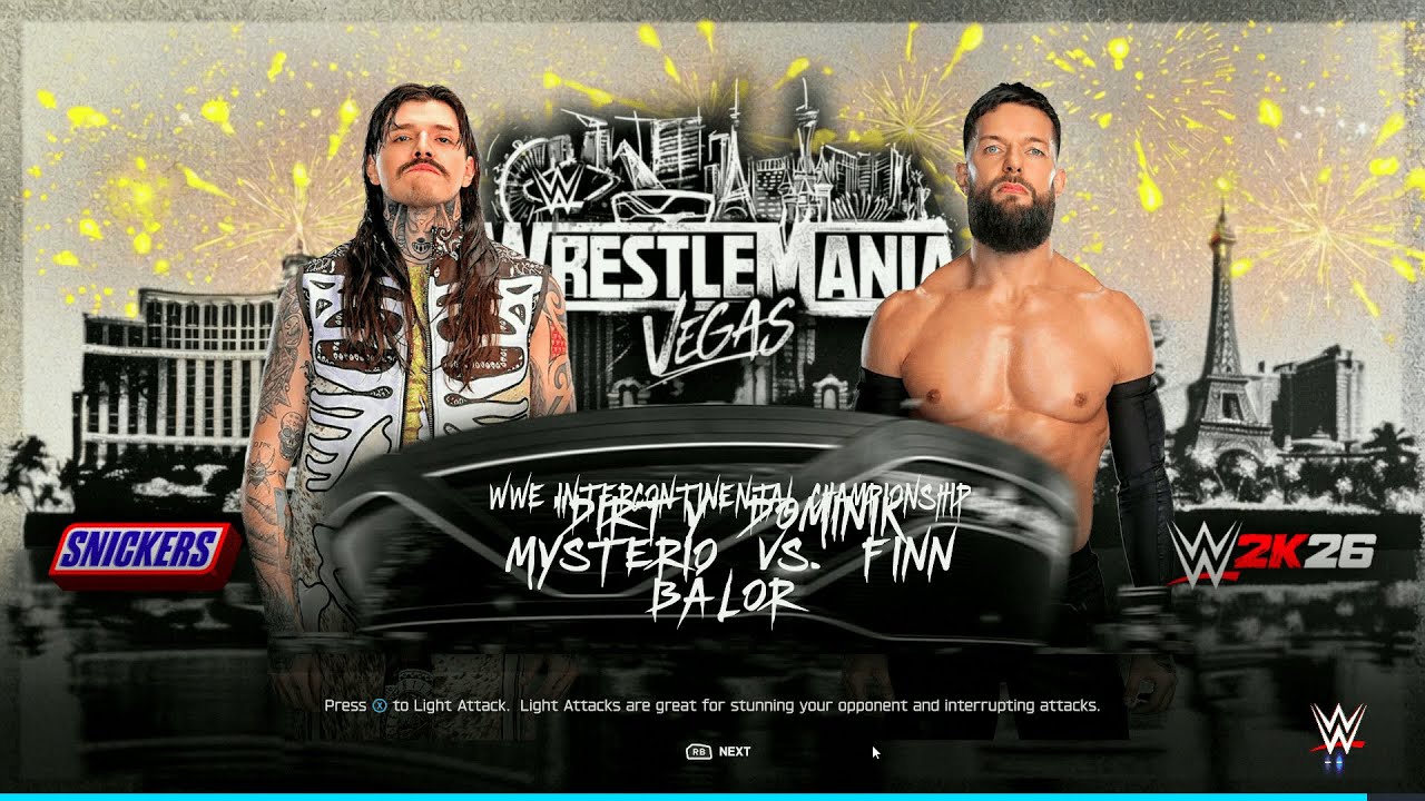 WWE 2K25 FULL MATCH: - Dirty Dom vs. Finn Balor - Falls Count Anywhere Showdown!