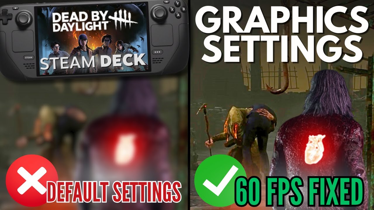Настройки графики 60 FPS для DBD на Steam Deck с ЖК-экраном и 256 ГБ памяти