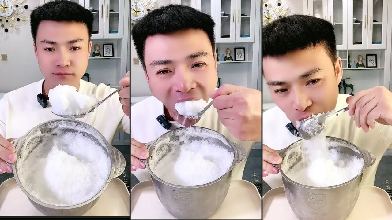 ONLY BITES! Flaky Frost EATING with Spoon!!!! ICE ASMR ❄️