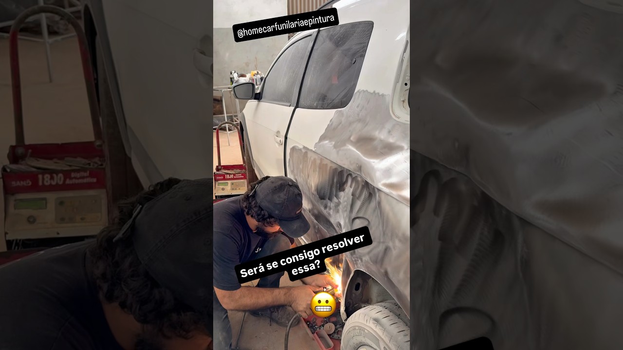 Recupera&ccedil;&atilde;o da lateral da Saveiro Cross #lanternagem #funilaria #carro #car #pinturaautomotiva