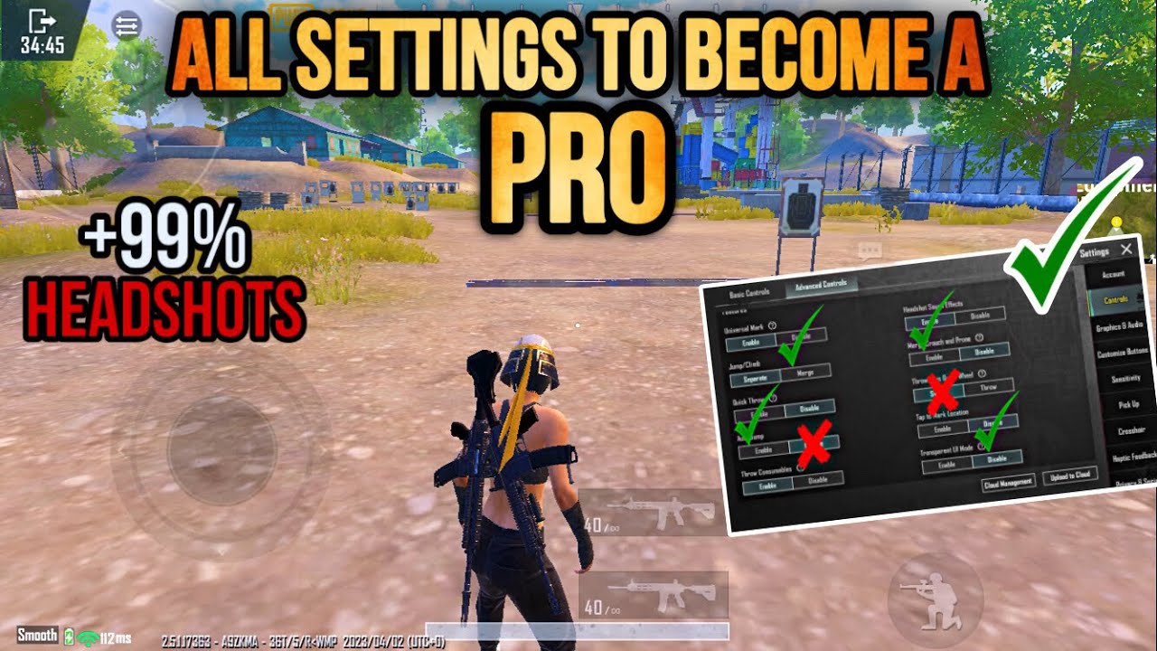 New🔥best settings to improve your headshot ✅PUBG MOBILE