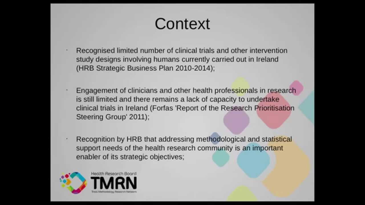 Professor Declan Devane, Health Research Board-Trials Methodology Research Network (HRB-TMRN)