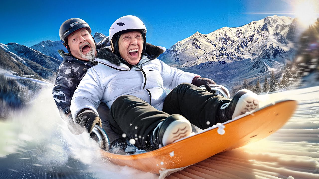 DANIELLE AU SKI AVEC SON NOUVEAU MEC
