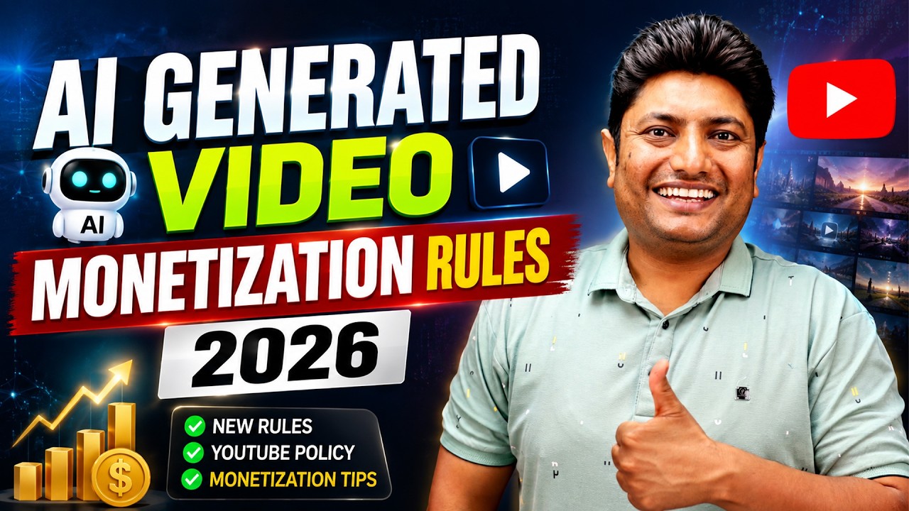 AI Generated Videos Monetization Rules 2026 | YouTube&rsquo;s New AI Content Policy & Monetization