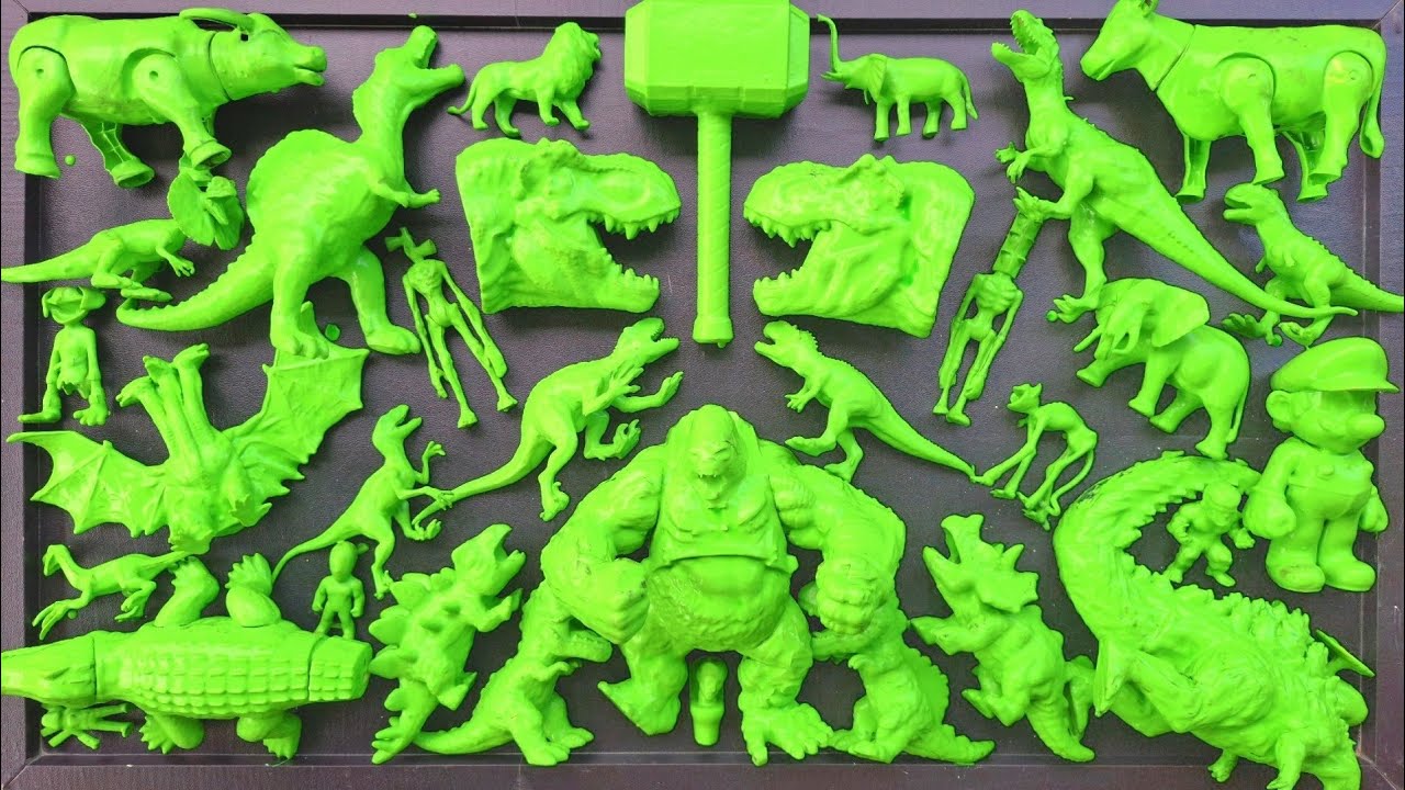 Dinosaurus Jurassic World Dominion: T-rex, Brachiosaurus, Catnap, King Kong, Godzilla, Skibidi
