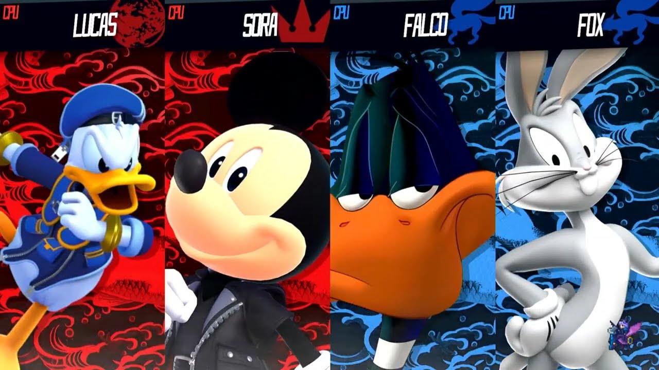 Mickey Mouse & Donald Duck Vs Bugs Bunny & Daffy Duck - Super Smash Bros Mods