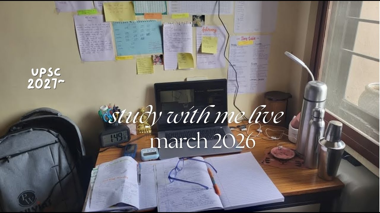 D-399 sunday 08.03.2026 study with me live - indian society🔥9am to 9pm