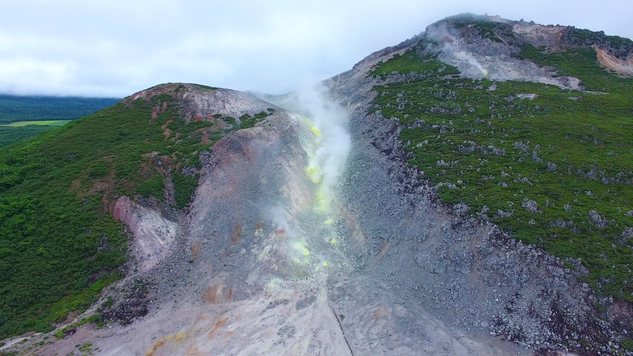 【ドローン 4K空撮】北海道空撮 硫黄山
