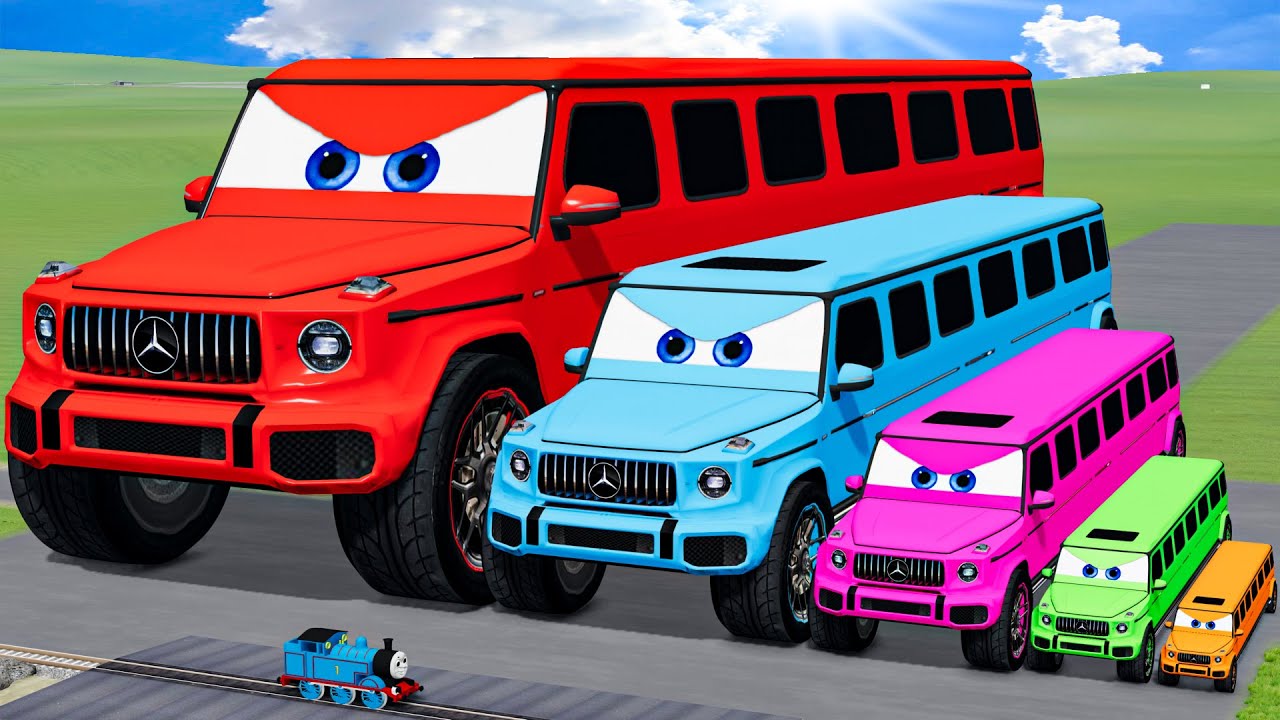 Big & Small Colors Long Vizor VS Trains Thomas | BeamNG.drive