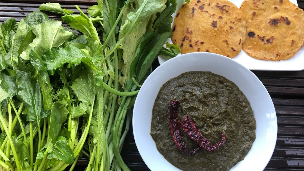 Sarson Ka Saag Recipe - Kannada Vlogs - ಸಾಸಿವೆ ಸೊಪ್ಪಿನ ಗೊಜ್ಜು