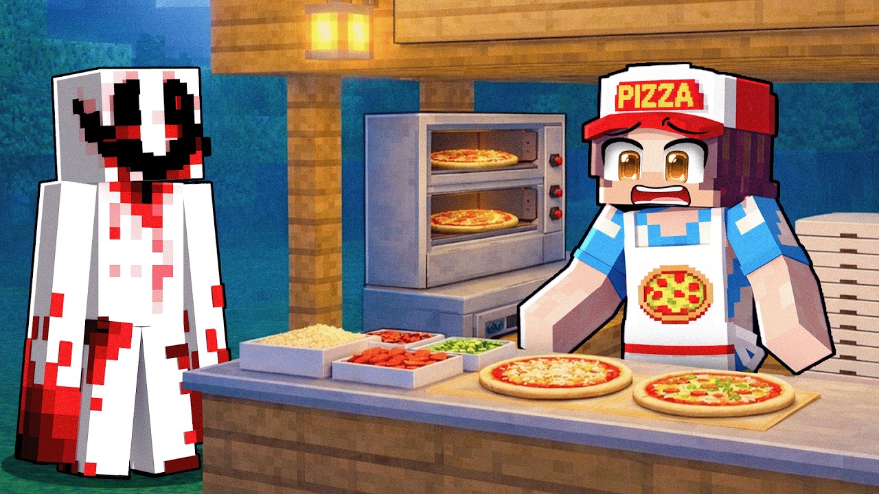 GECE 3'te PİZZACI AÇTIM... (Minecraft)