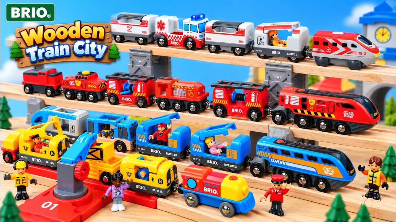 Exploring BRIO World Railway &ndash; Wooden Train City & the Special Firefighter Team!