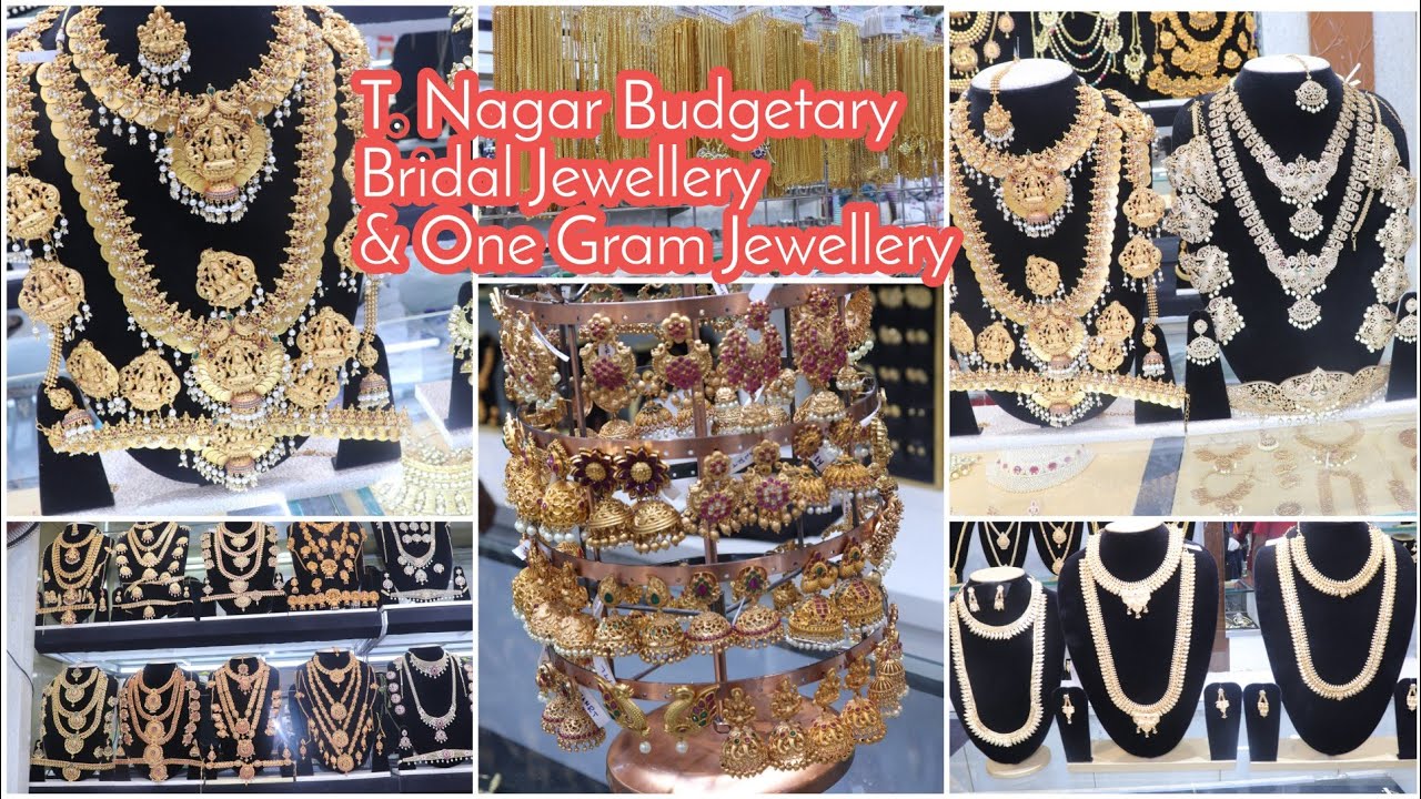 T. Nagar Pondy Bazaar Jewellery| Bridal and One Gram Jewellery|Imitation Jwellery