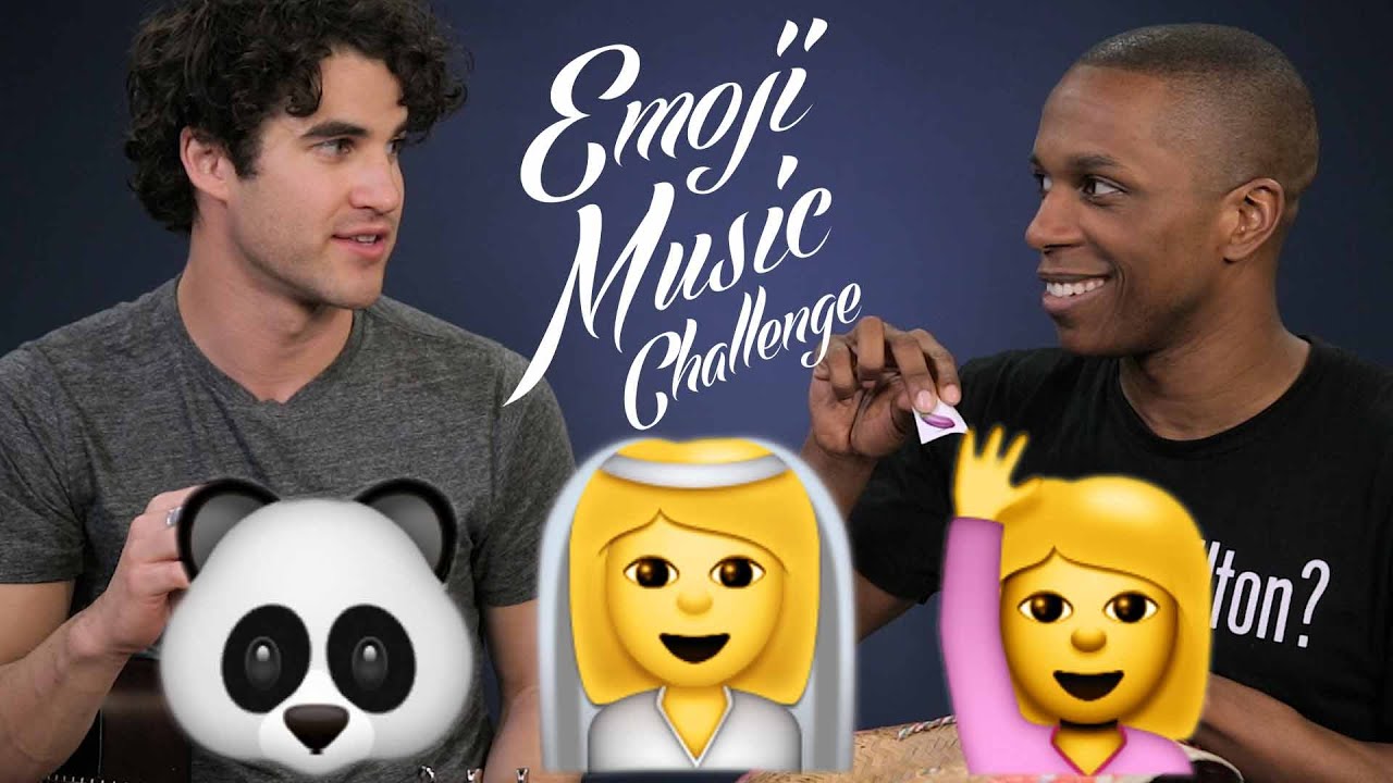 Darren Criss and Leslie Odom Jr. Emoji Music Challenge #3