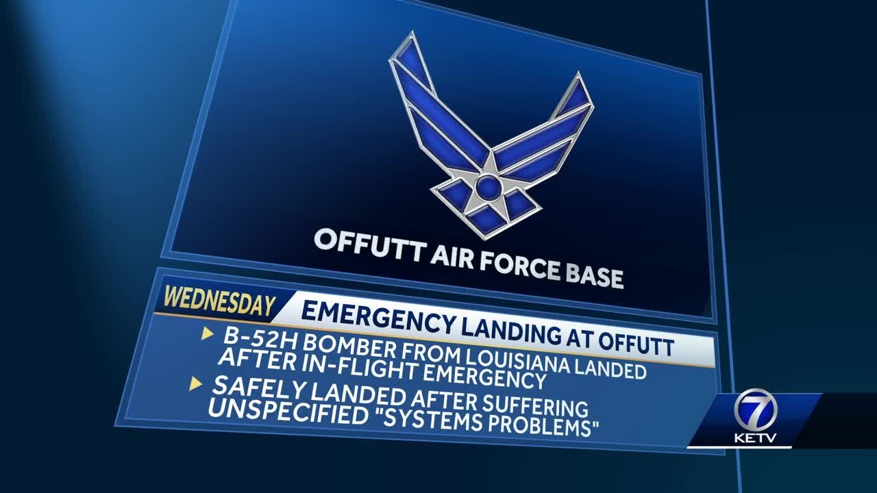 Aircraft makes emergency landing at Offutt Air Force Base after 'systems problems'
