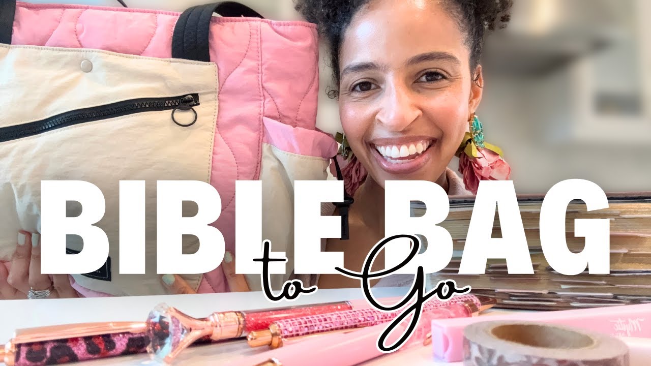 What’s in My Bible Study Bag *REALISTIC* 🎀  MUST-HAVES for Busy Christian Moms on the Go