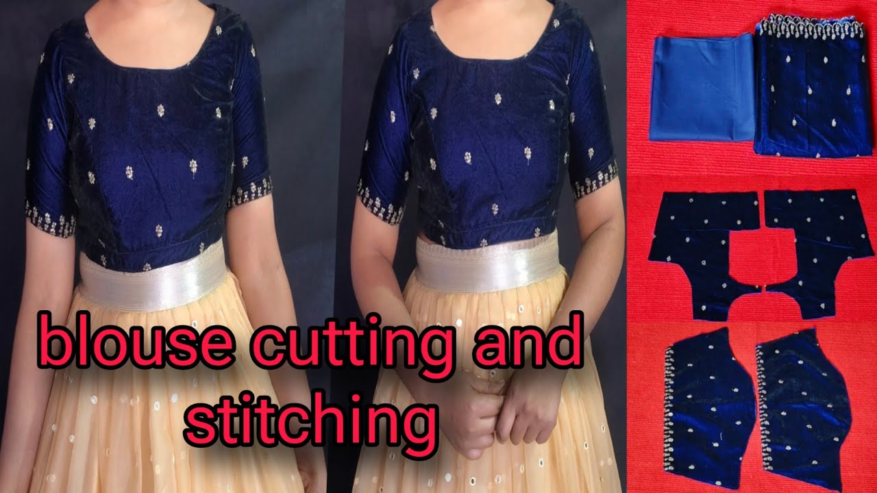 blouse cutting and stitching kannada||princess cut blouse cutting and stitching kannada