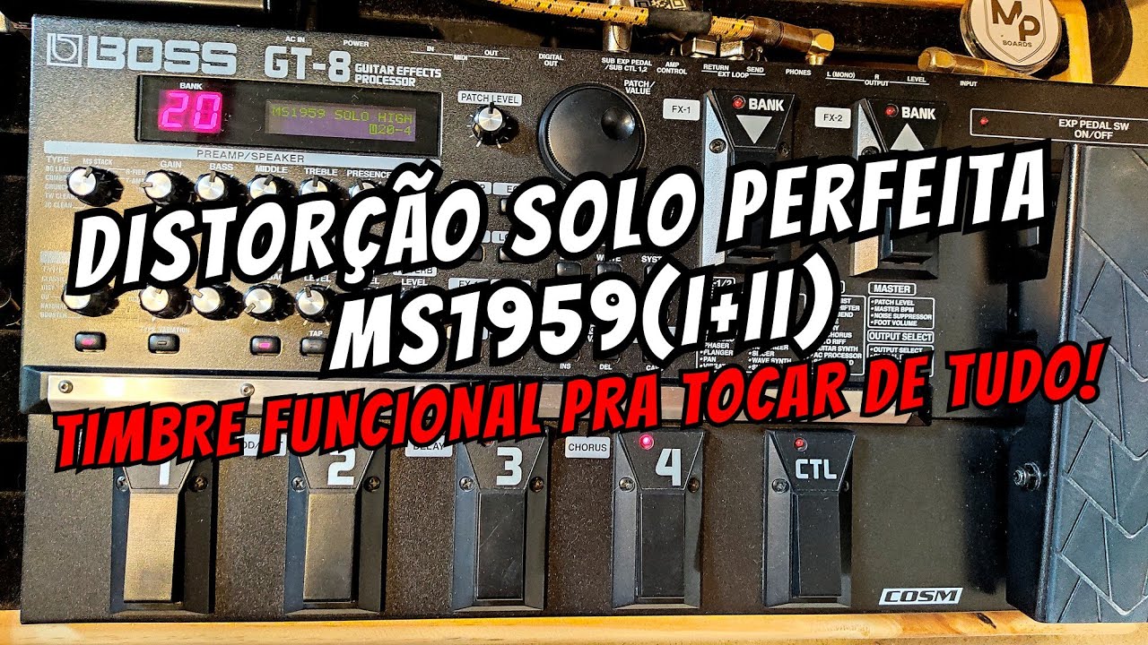 BOSS GT-8 - Distorção Solo Versátil Pra Tocar de Tudo!