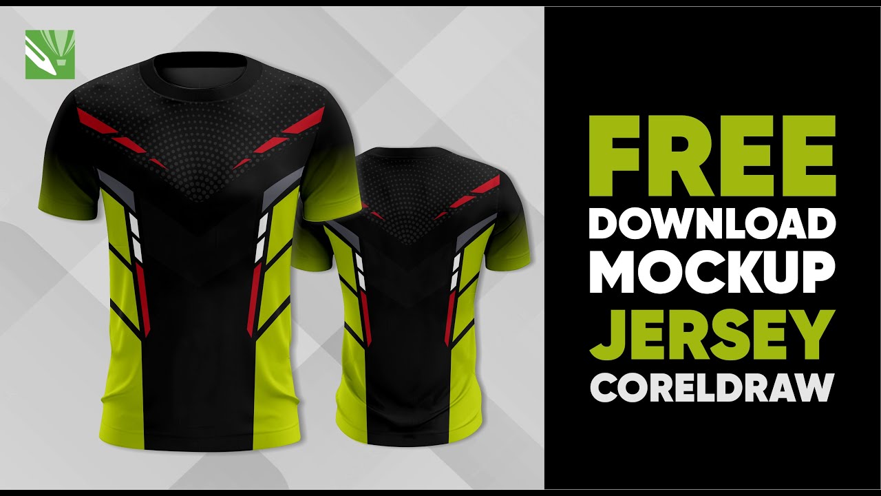 Free Mockup Jersey Round Neck / O Neck Coreldraw