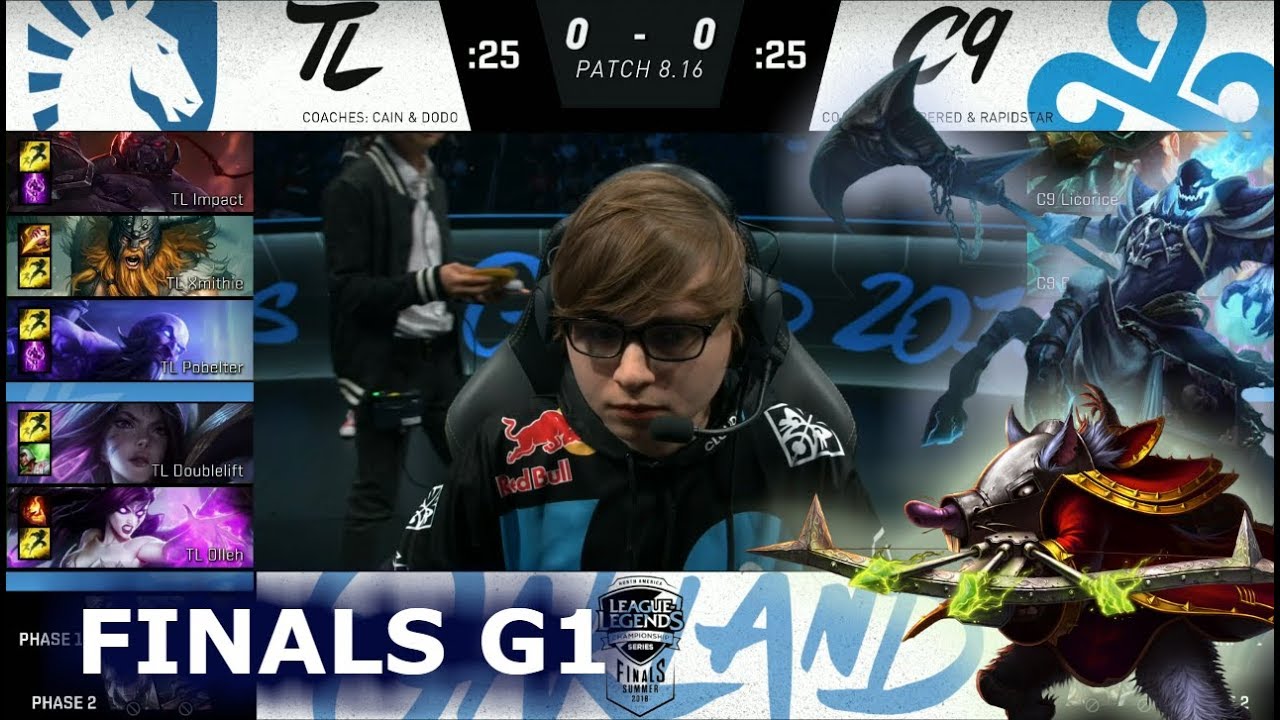 Team Liquid vs Cloud 9 - Game 1 | Grand Finals S8 NA LCS Summer 2018 | TL vs C9 G1