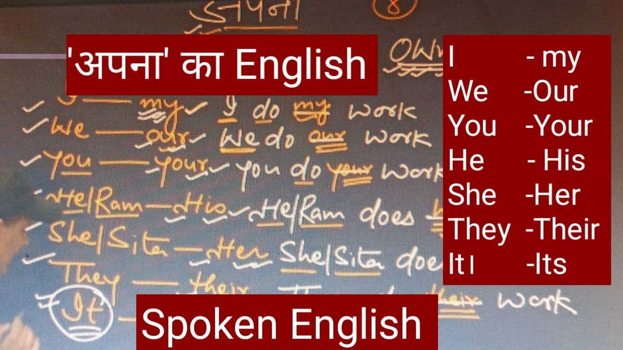 "अपना" का English | Spoken English | Sanjeev Siwani Sir | 