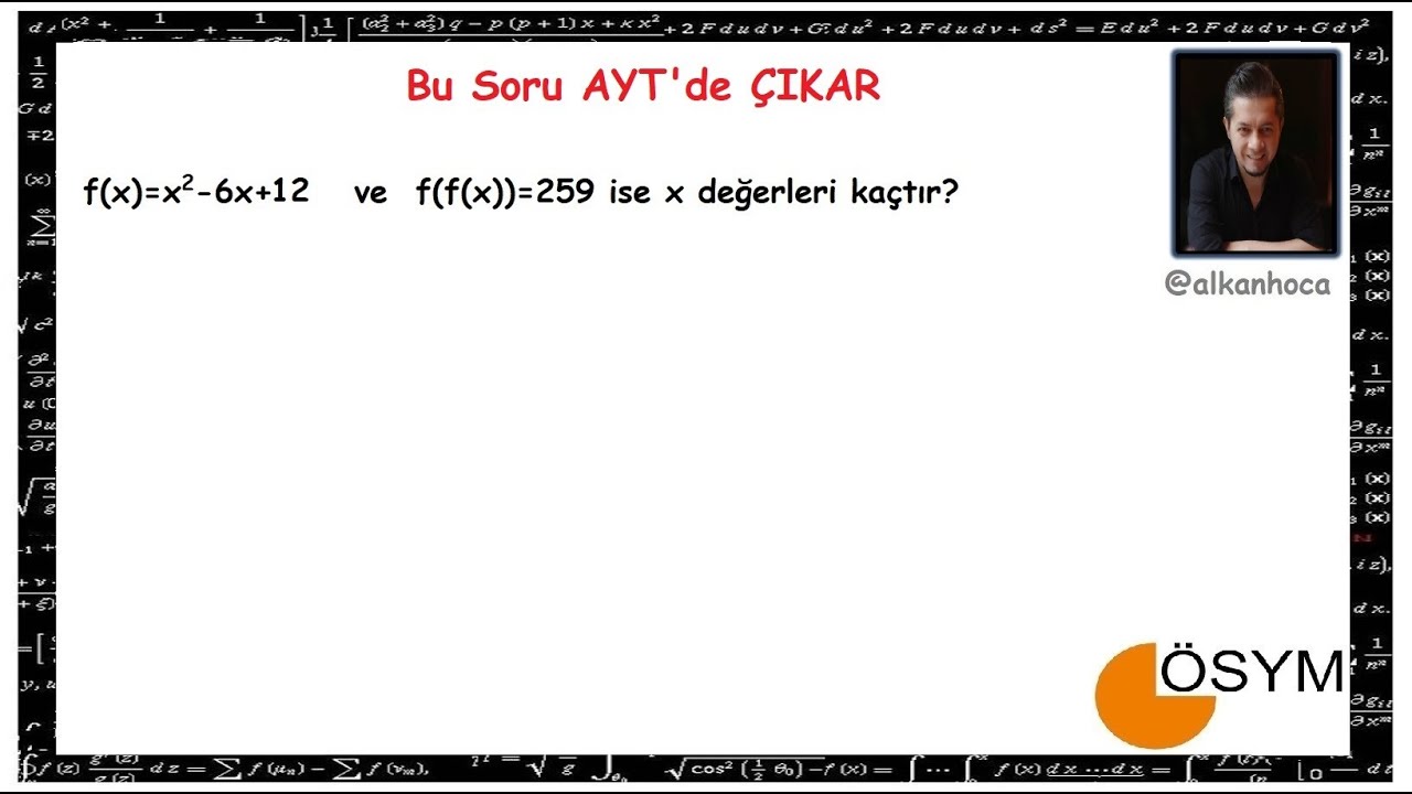 Bu Soru AYT'de ÇIKAR - Eleyici FONKSİYON