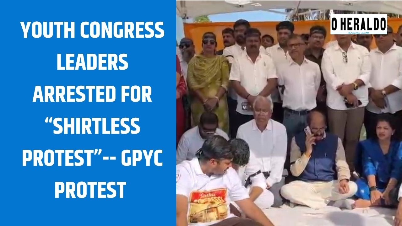 Youth Congress leaders arrested for “shirtless protest”   GPYC protest