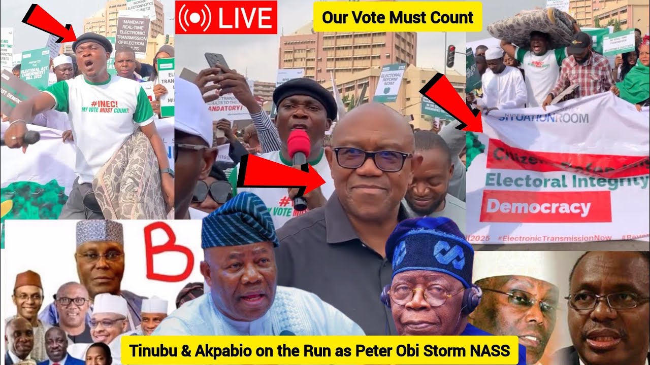 Tinubu Scared As Peter Obi Join Nigerians to Occupynass and Chase Akpabio Out