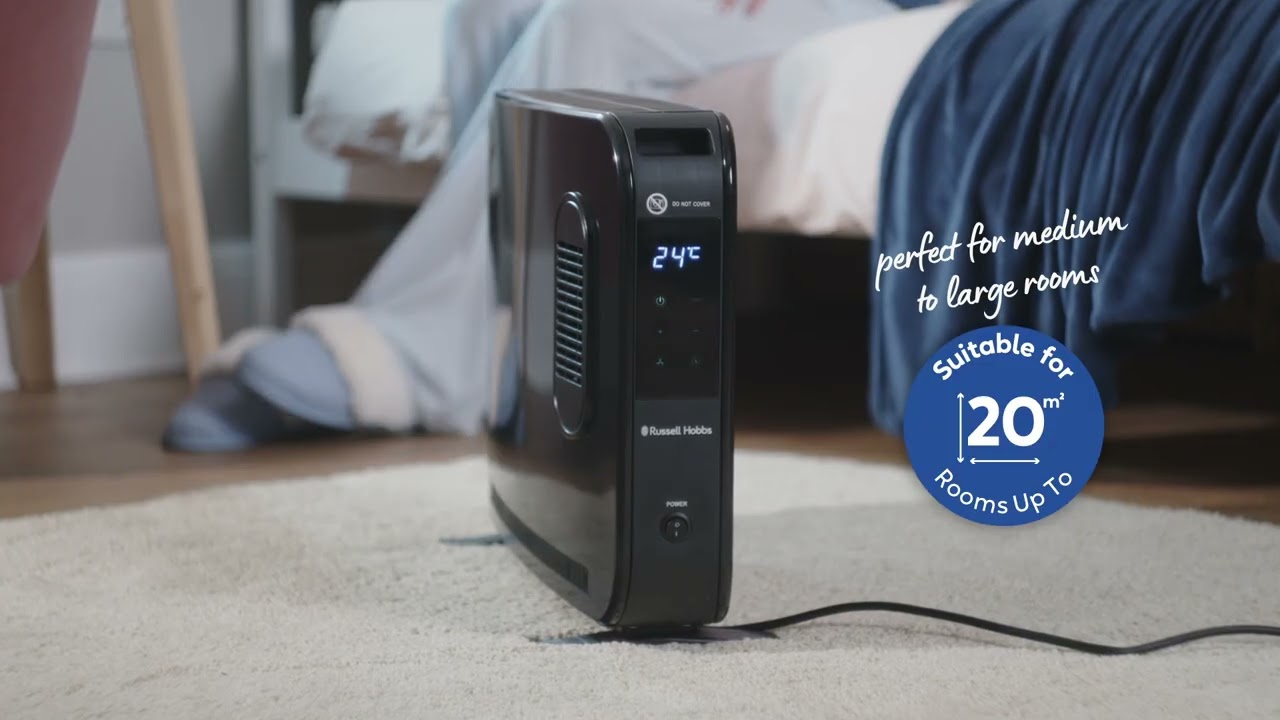 Russell Hobbs® RHCVHTF2004, 2kW Digital Touch Panel Convection Heater with Turbo Fan and Remote
