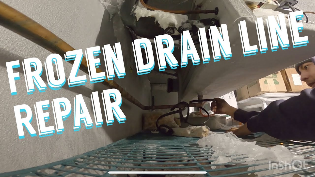 Walk in freezer frozen drain