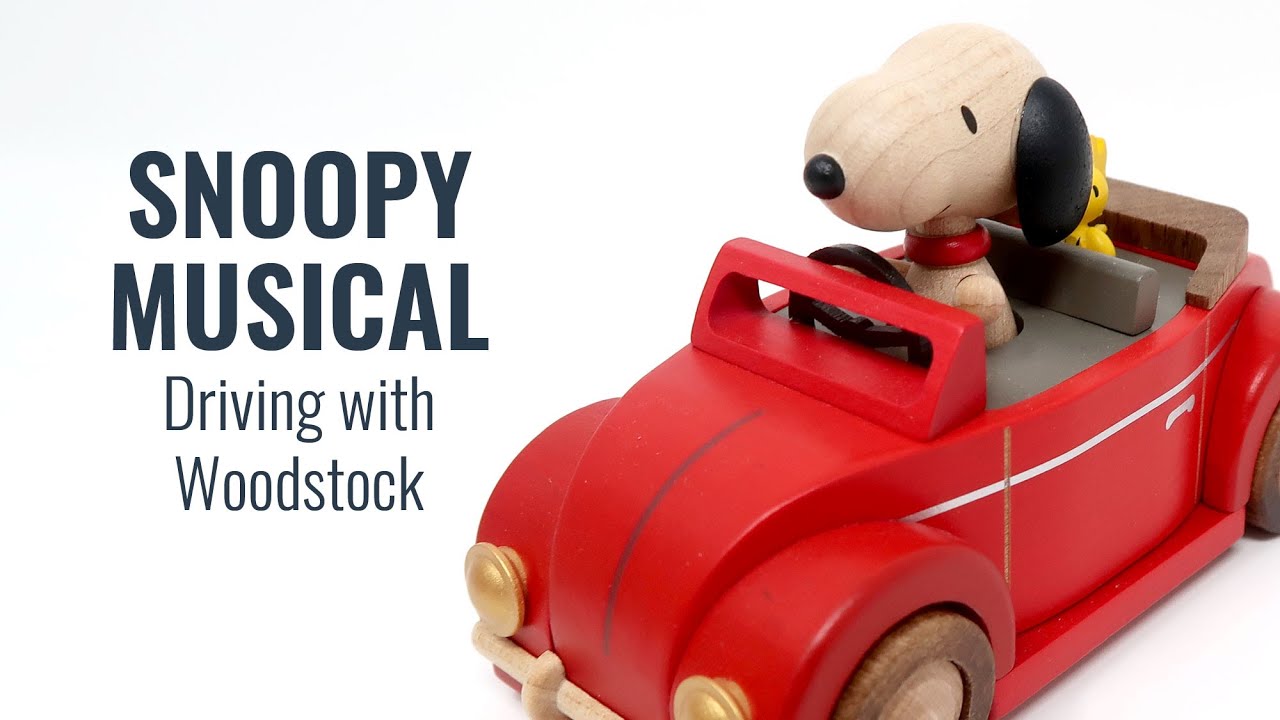 Snoopy & Woodstock Little Red Beetle Musical - Wooderful Life - Wooden Musical  | CollectPeanuts.com