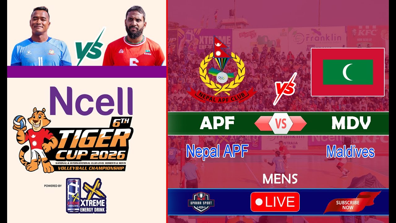Nepal APF VS Maldives | MENS | 6th Tiger Cup 2026 Volleyball Championship.