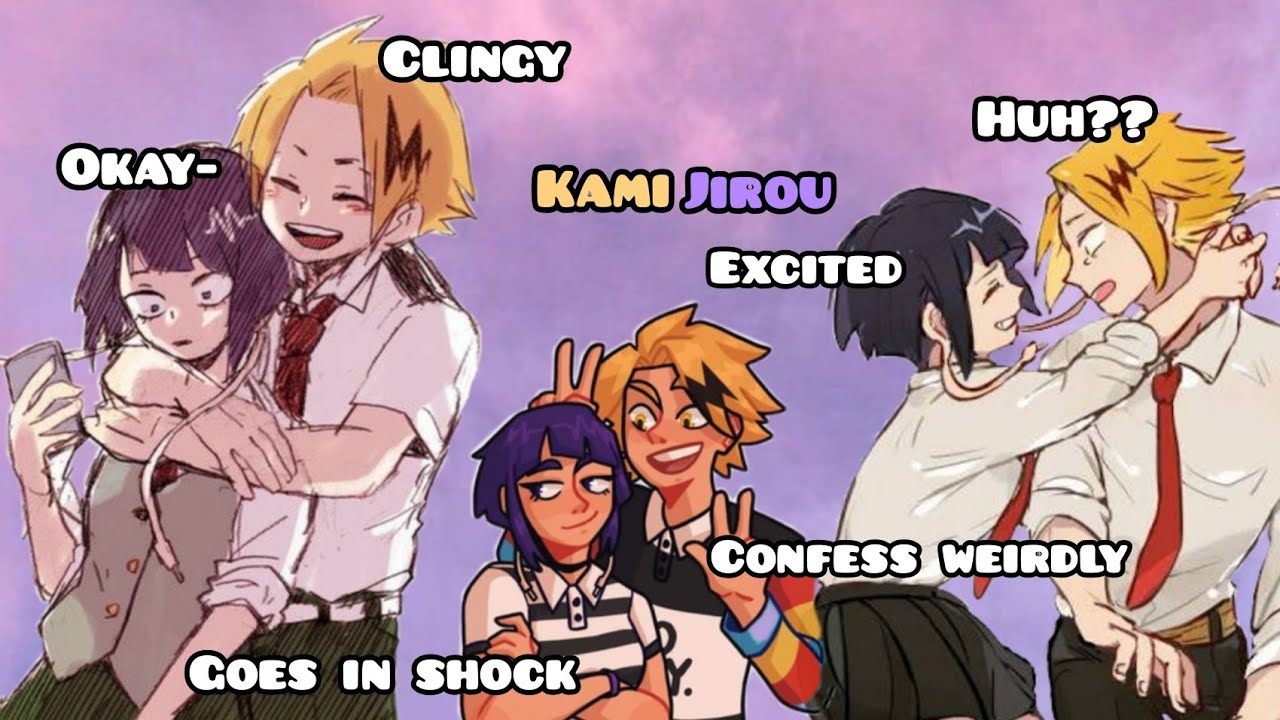 Bnha texting | Jirou helps Kaminari | Kamijirou 💜💛