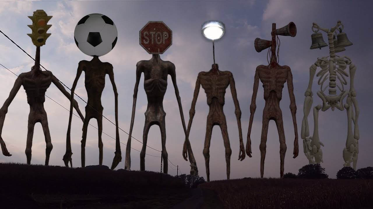 Siren Head VS Soccer Head VS Stop Head VS Traffic Light Head VS Bell Head VS Light Head
