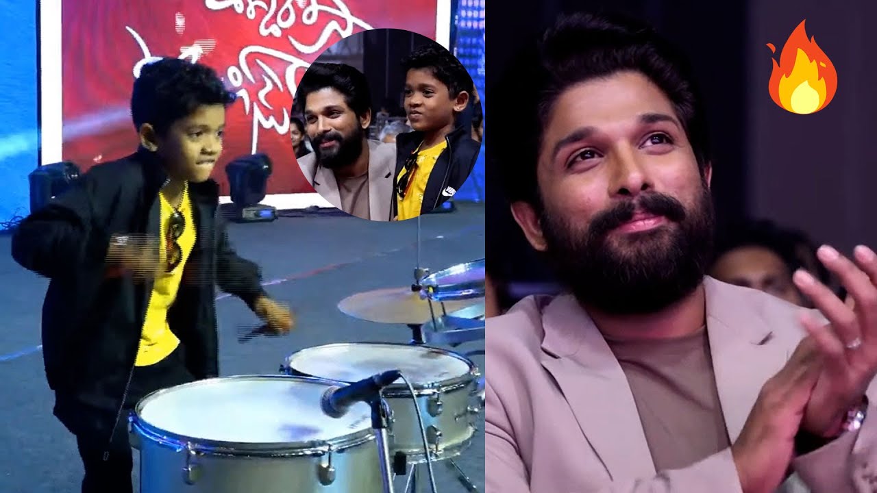 Cherry Swaroop Drums Performance @ Urvasivo Rakshasivo Blockbuster Celebrations | Shreyas Media