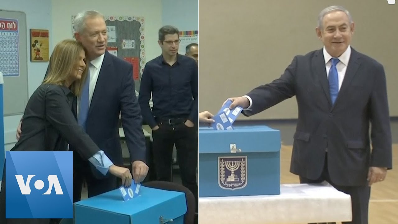 PM Netanyahu, Challenger Gantz Cast Ballots in Israel Election